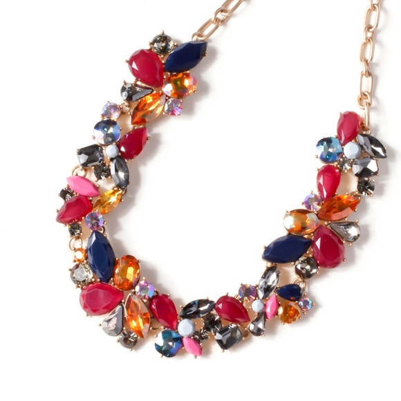 J. Crew Jewelry - jcrew red crystal statement necklace